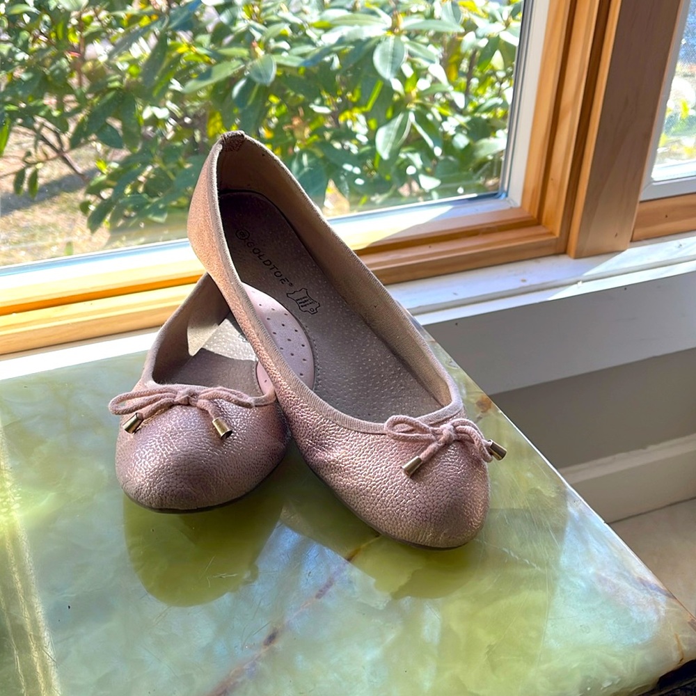 Goldtoe Metallic Rose Gold Flats